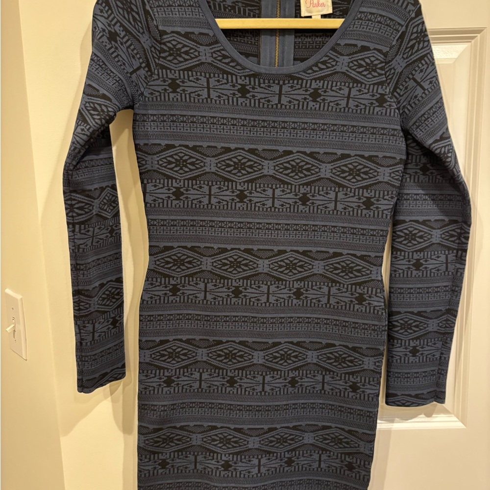 Parker Black Long Sleeve Bodycon Dress